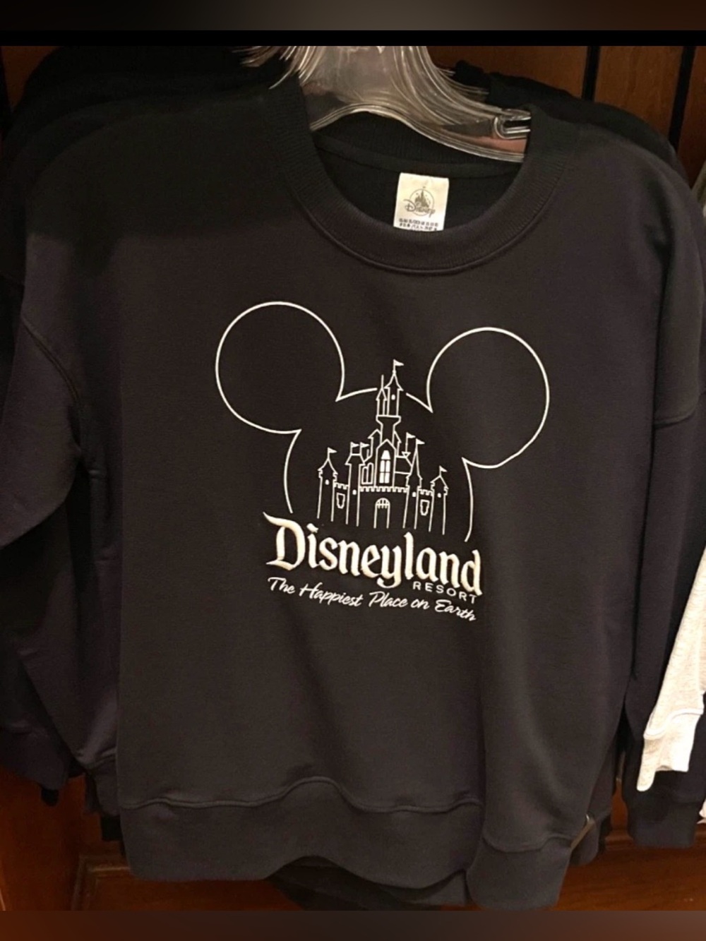 Disneyland Resort 2025 The Happiest Place on Earth Black Pullover Adult XS